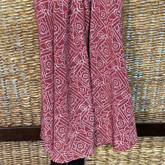 Hollister XS spaghetti strap rust colored with cream design throughout sundress - Picture 7 of 10